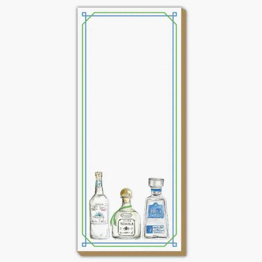 Handpainted Tequila Bottles Luxe Skinny Pad