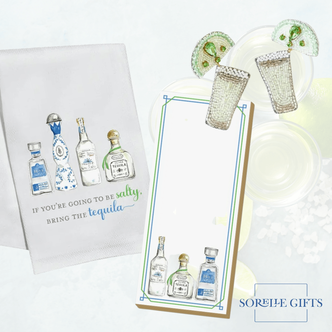 Handpainted Tequila Bottles Luxe Skinny Pad - Sorelle Gifts