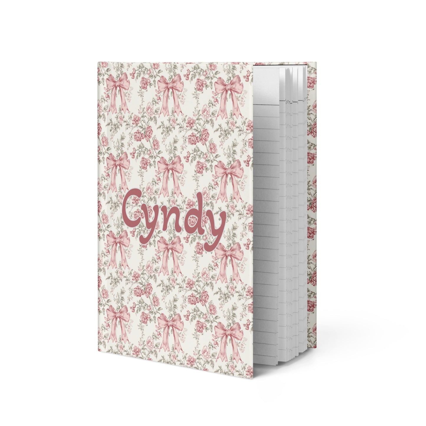 Bows & Blooms Personalized Hardcover Lined Journal - Sorelle Gifts
