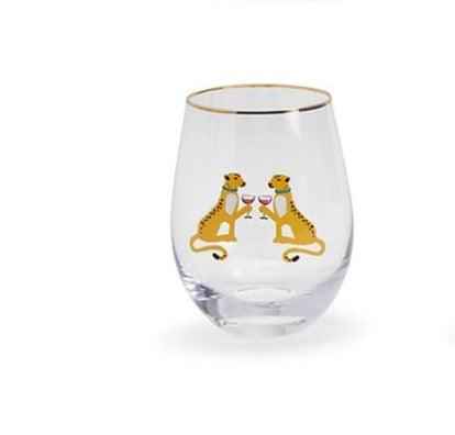 In Good Company Party Animal Stemless Wine Glass