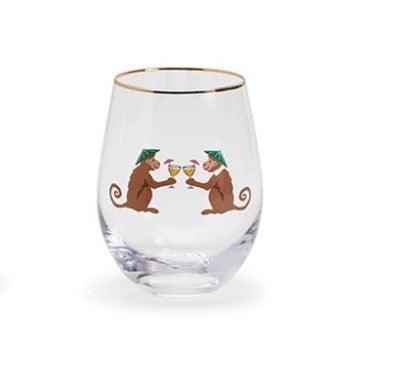 In Good Company Party Animal Stemless Wine Glass