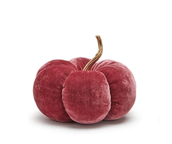 Pink Hues Plush Velvet Pumpkins
