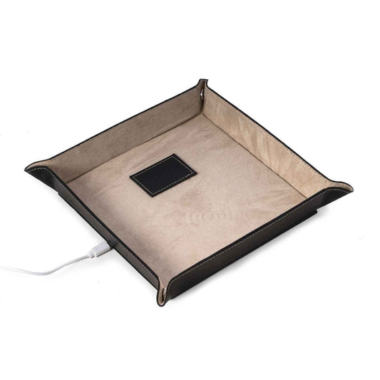 Leather Valet with Wireless Charger