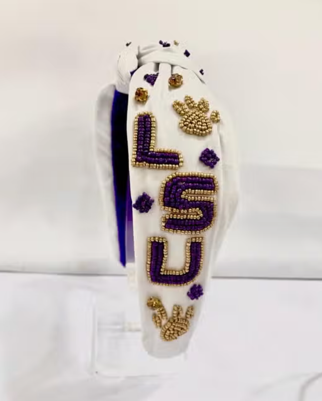 LSU Beaded Headband