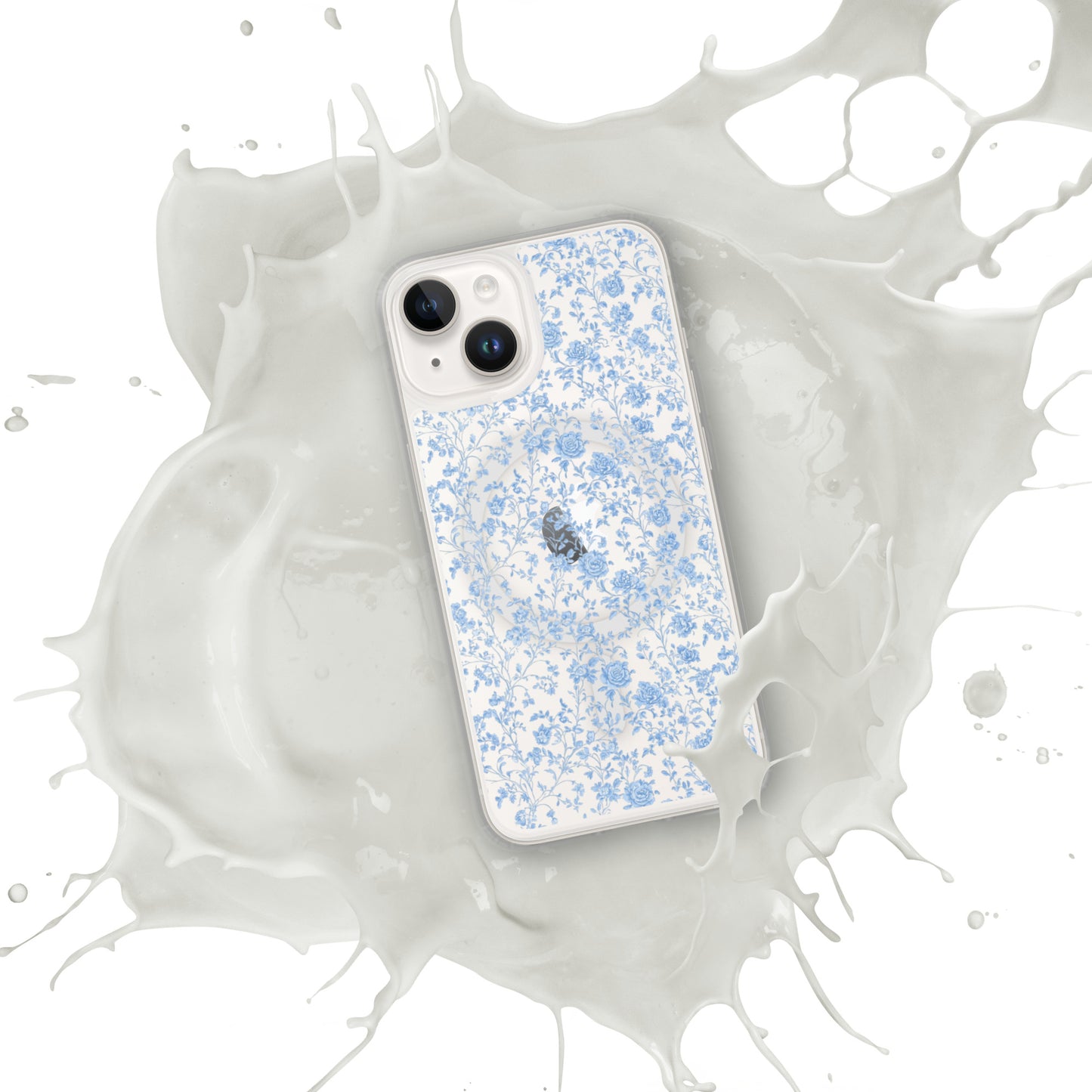 Heirloom Collection Blue Toile MagSafe® Clear Case for iPhone®