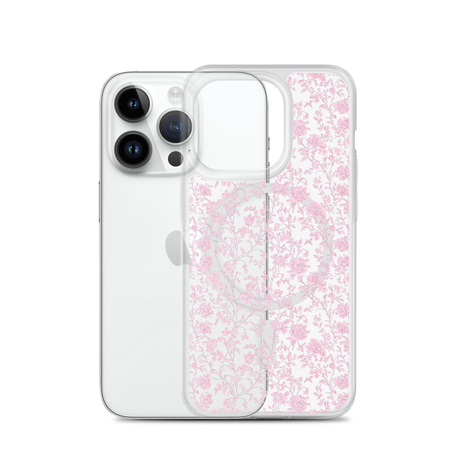 Heirloom Collection Pink Toile MagSafe® Clear Case for iPhone® - Sorelle Gifts