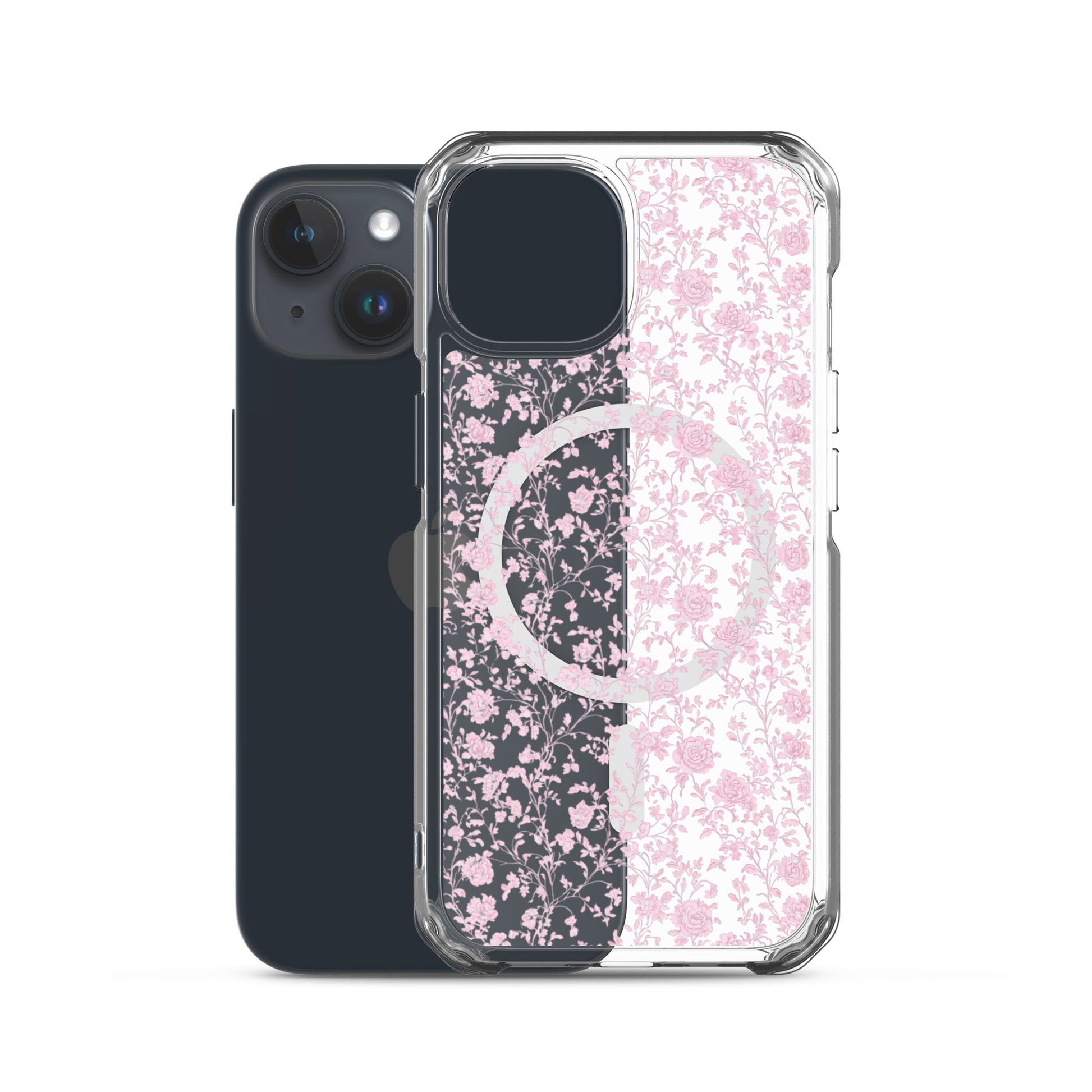 Heirloom Collection Pink Toile MagSafe® Clear Case for iPhone® - Sorelle Gifts