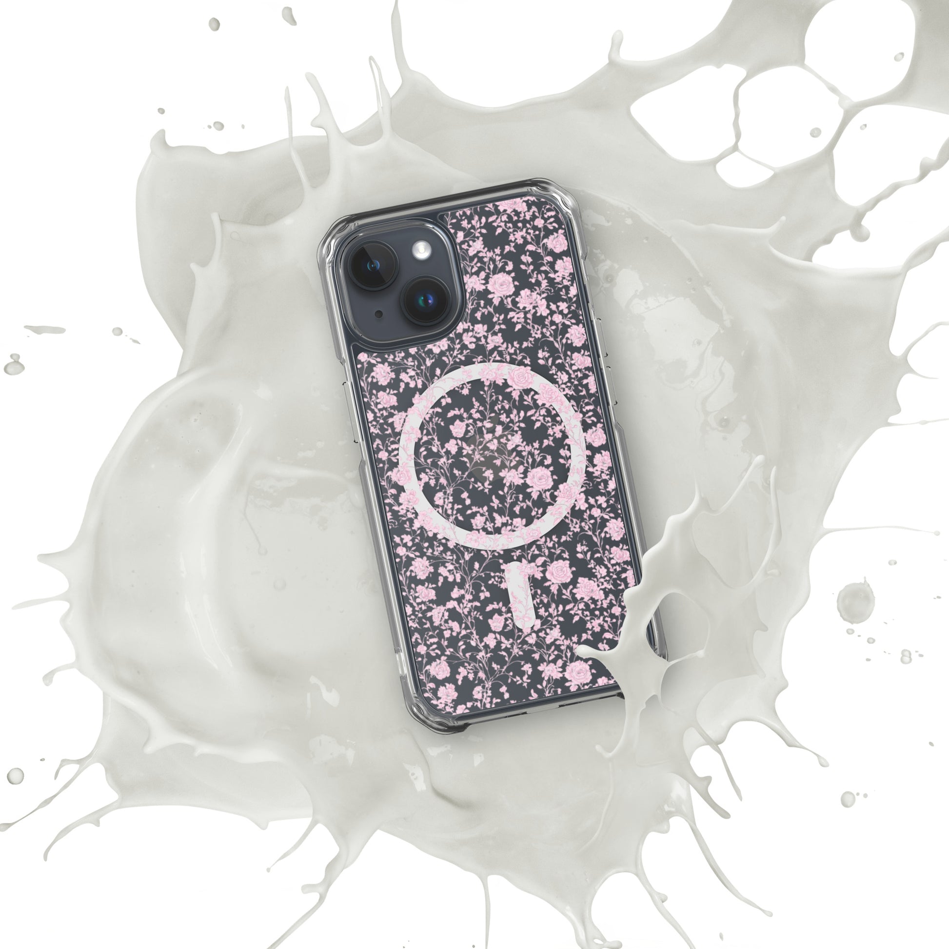 Heirloom Collection Pink Toile MagSafe® Clear Case for iPhone® - Sorelle Gifts