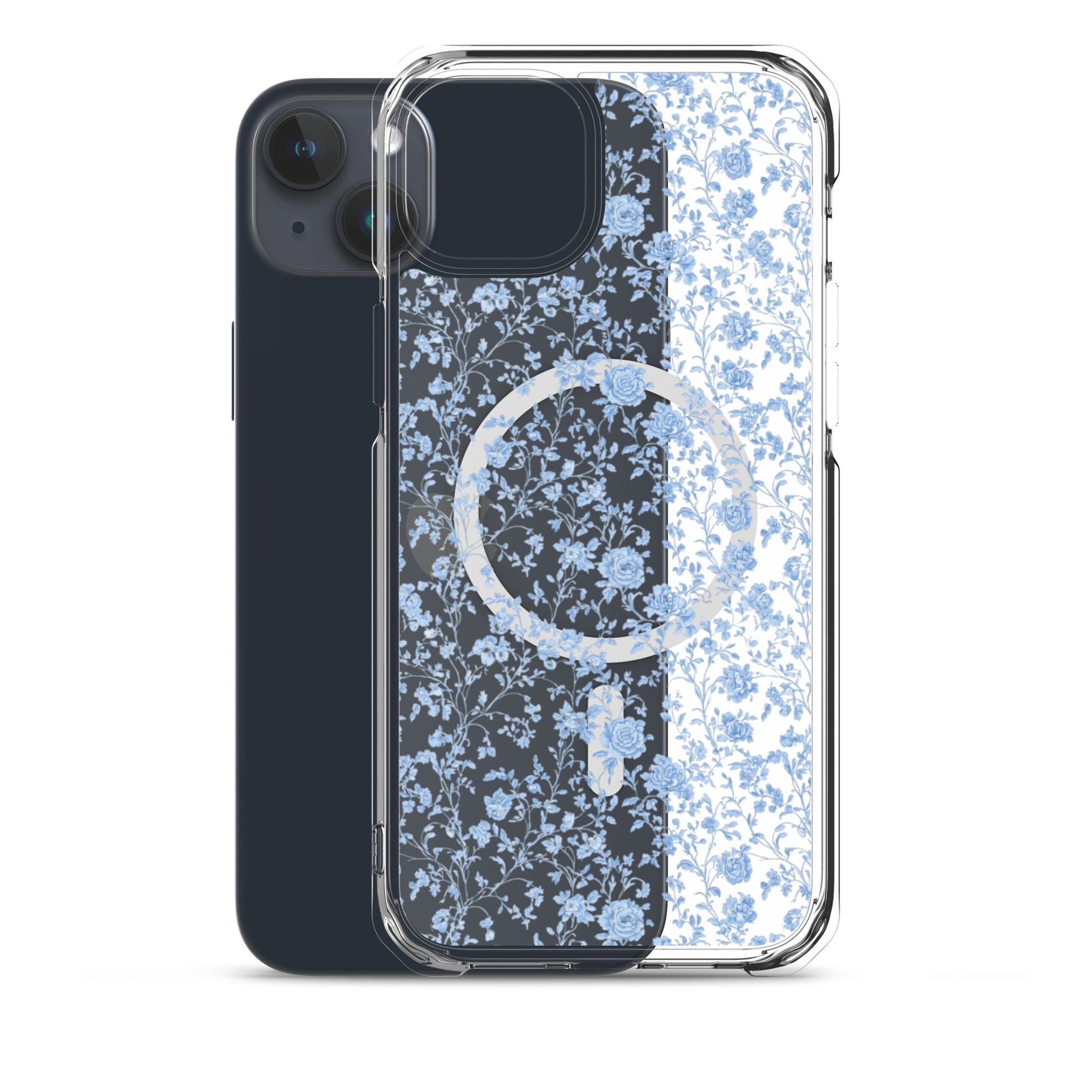 Heirloom Collection Blue Toile MagSafe® Clear Case for iPhone® - Sorelle Gifts