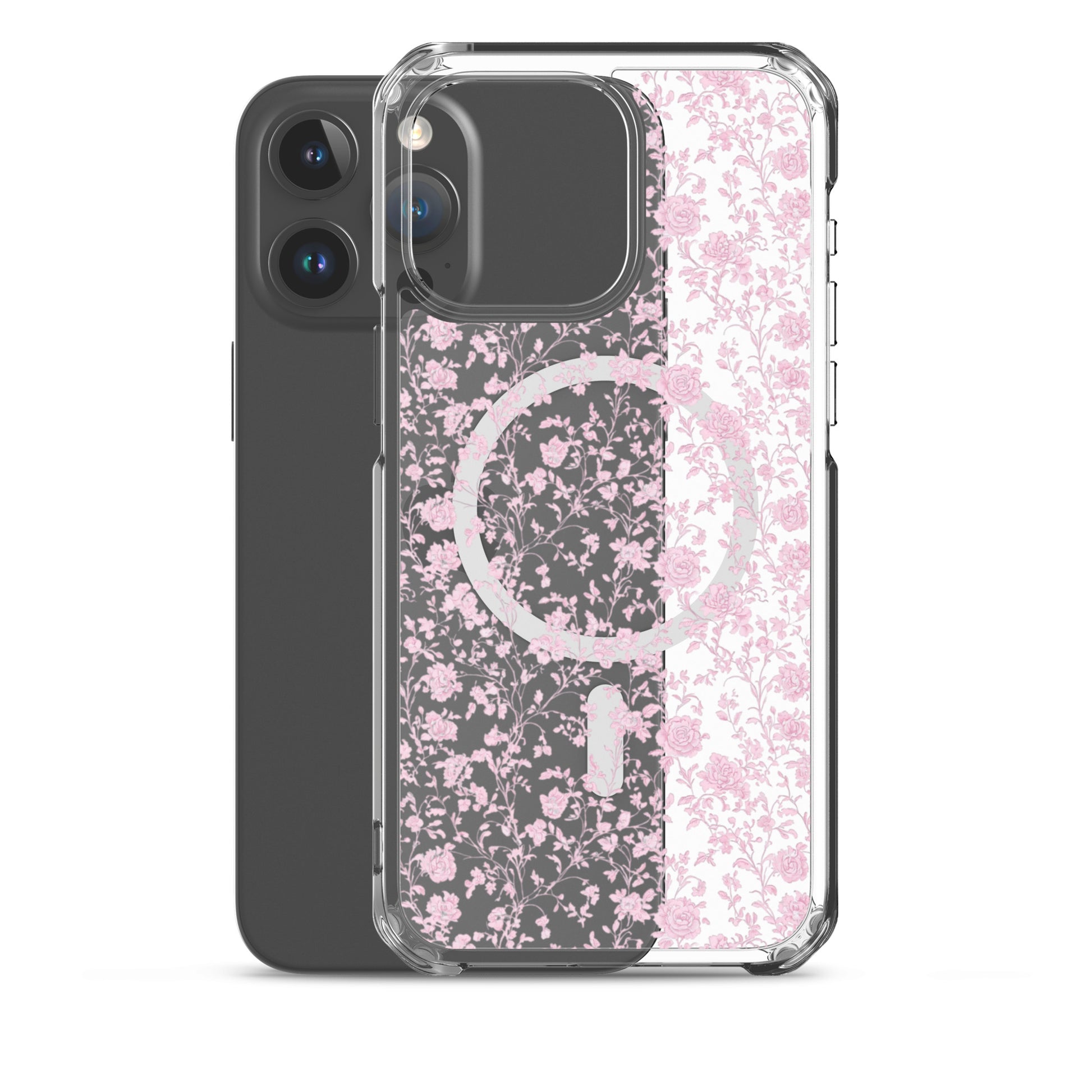 Heirloom Collection Pink Toile MagSafe® Clear Case for iPhone® - Sorelle Gifts