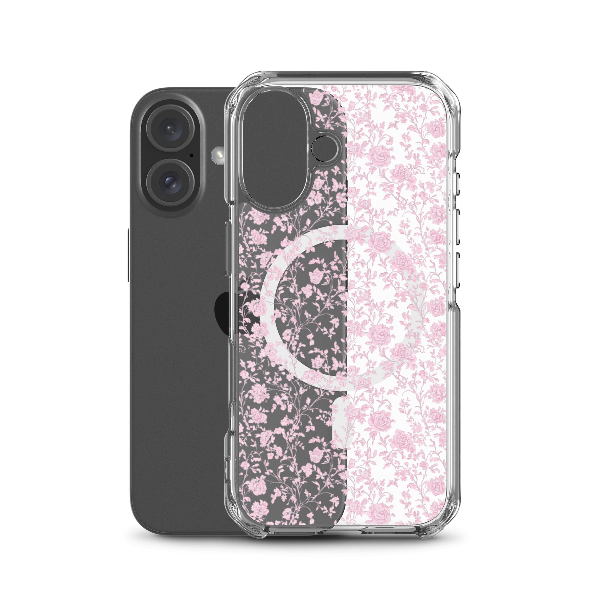 Heirloom Collection Pink Toile MagSafe® Clear Case for iPhone® - Sorelle Gifts