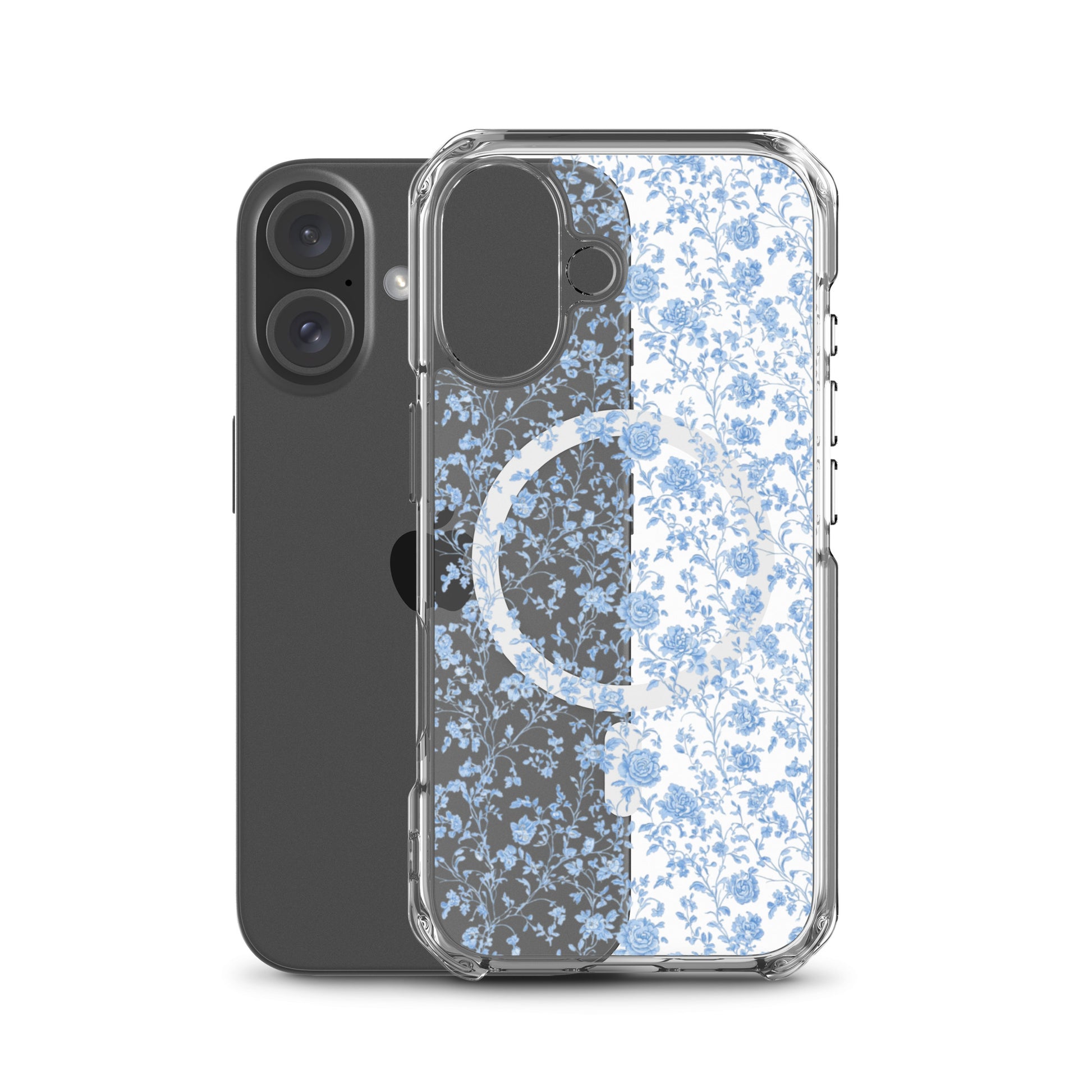 Heirloom Collection Blue Toile MagSafe® Clear Case for iPhone® - Sorelle Gifts