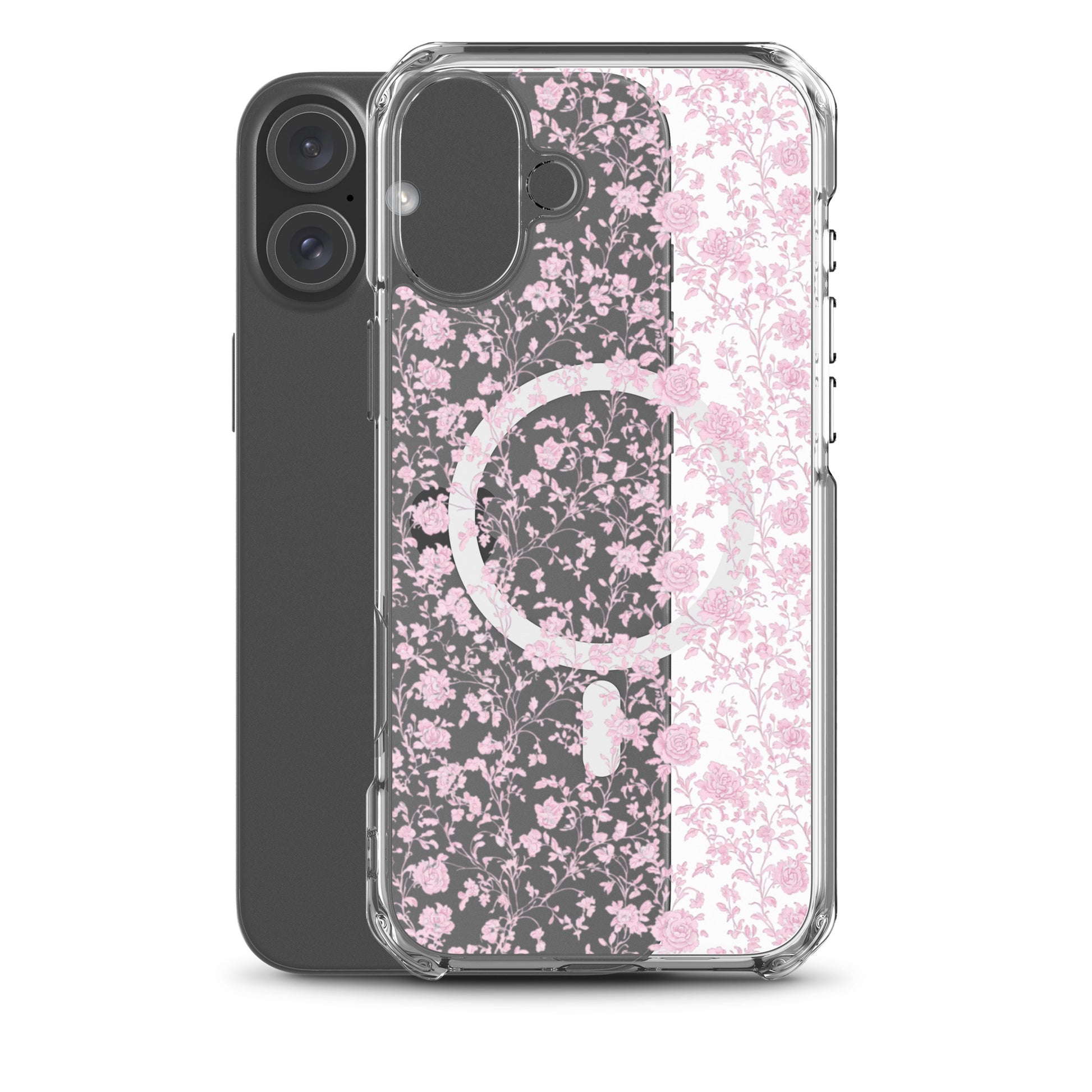 Heirloom Collection Pink Toile MagSafe® Clear Case for iPhone® - Sorelle Gifts