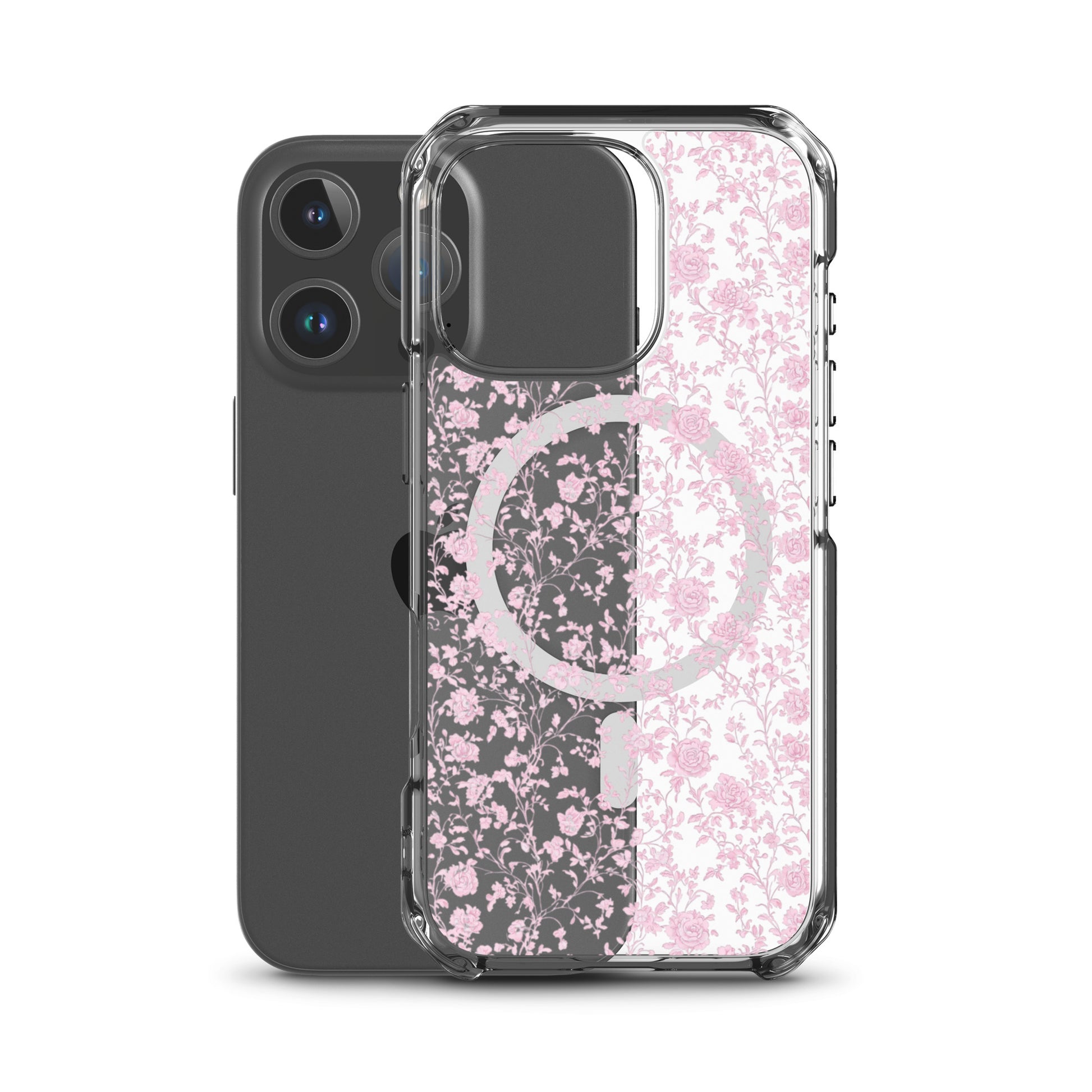 Heirloom Collection Pink Toile MagSafe® Clear Case for iPhone® - Sorelle Gifts