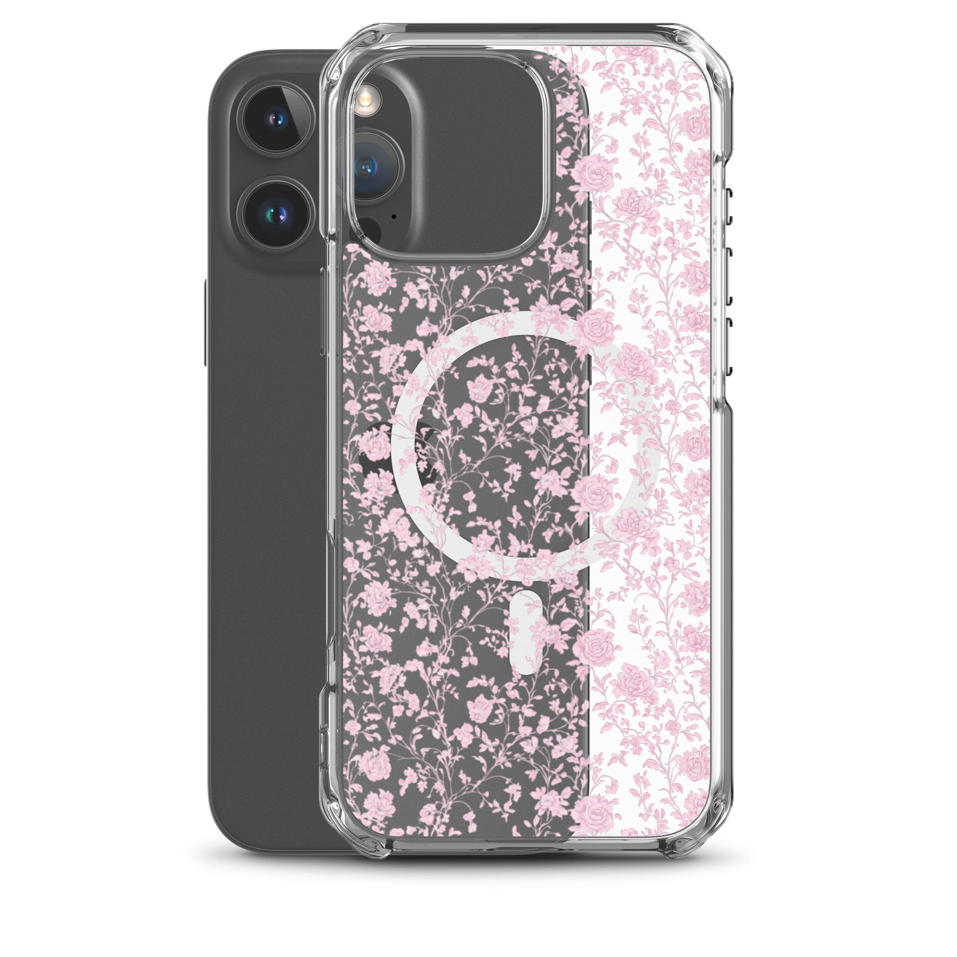 Heirloom Collection Pink Toile MagSafe® Clear Case for iPhone® - Sorelle Gifts