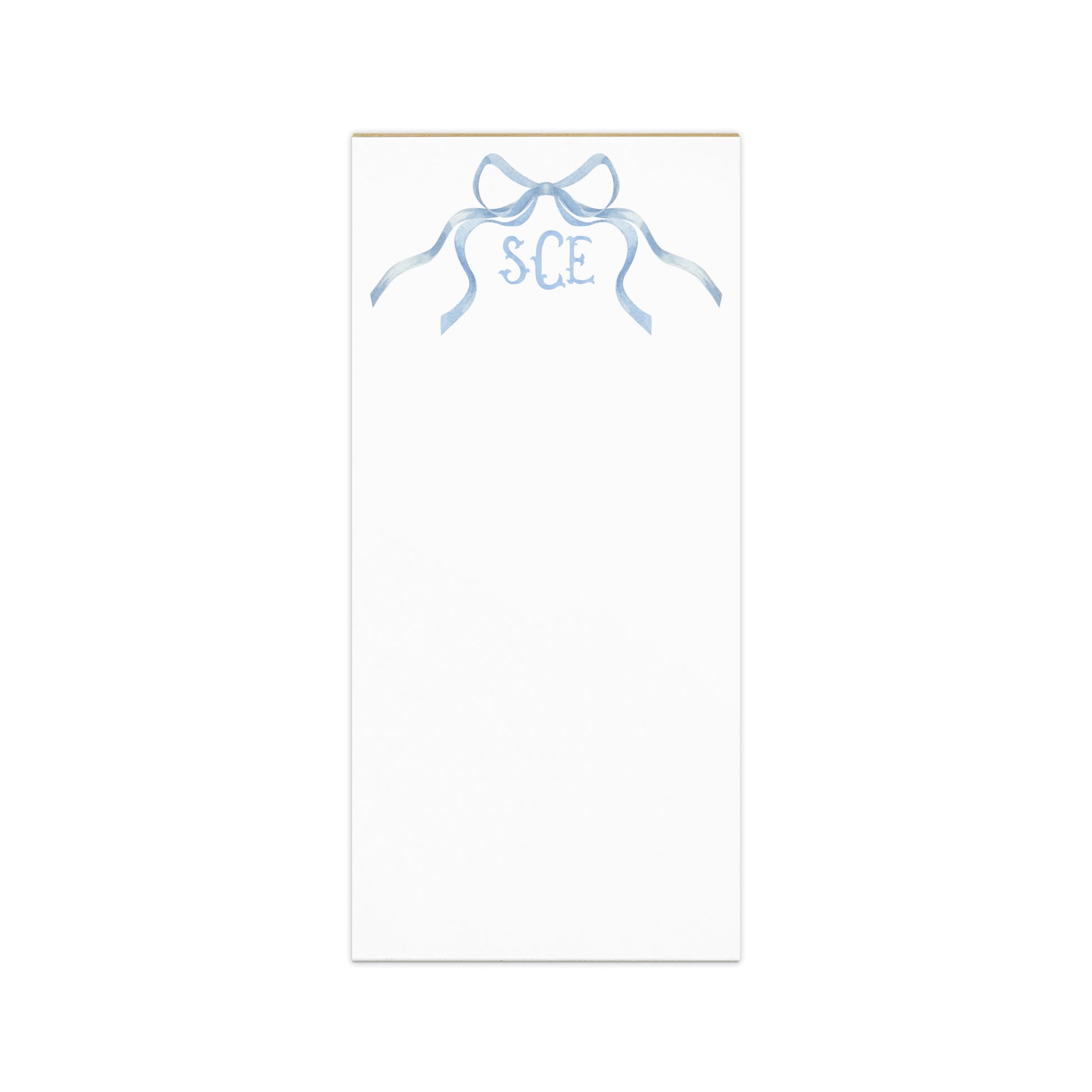 Custom Monogram Bow Notepad (2 Sizes) - Sorelle Gifts