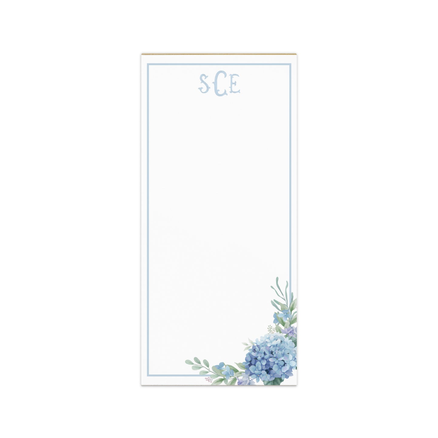 Monogram Hydrangea Magnetic Notepad - Sorelle Gifts