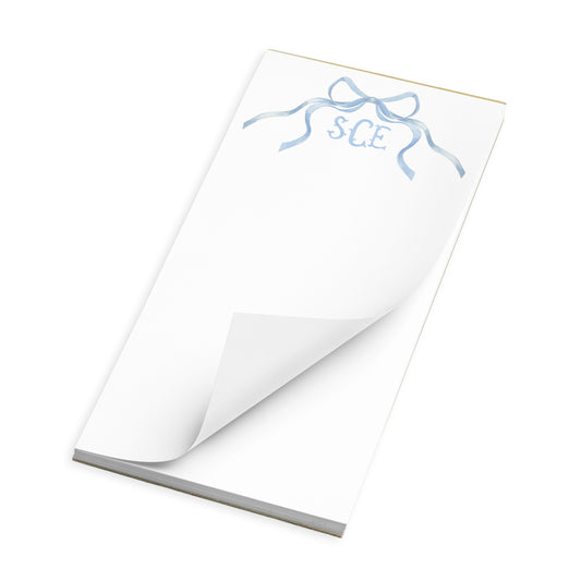 Custom Monogram Bow Notepad (2 Sizes) - Sorelle Gifts