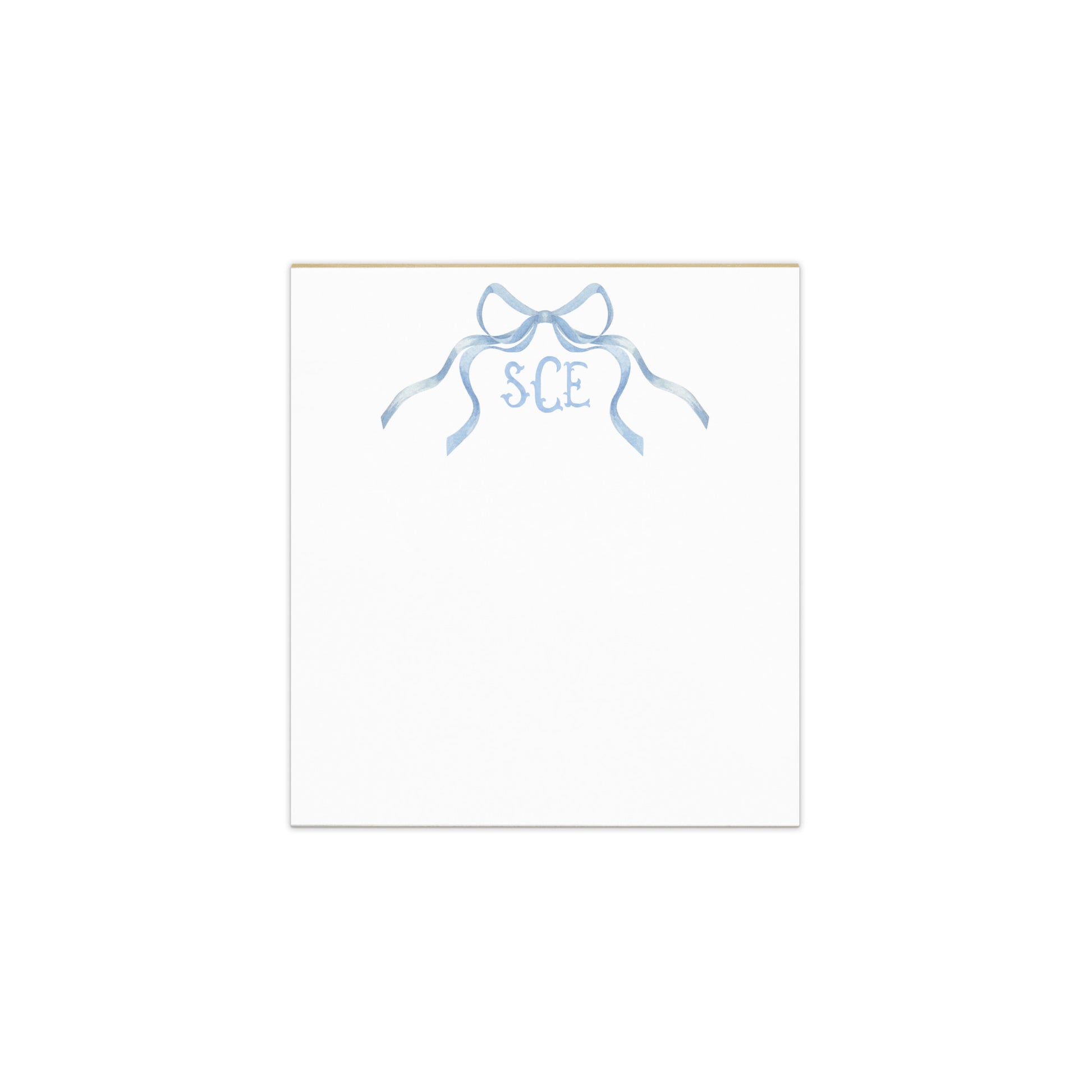 Custom Monogram Bow Notepad (2 Sizes) - Sorelle Gifts