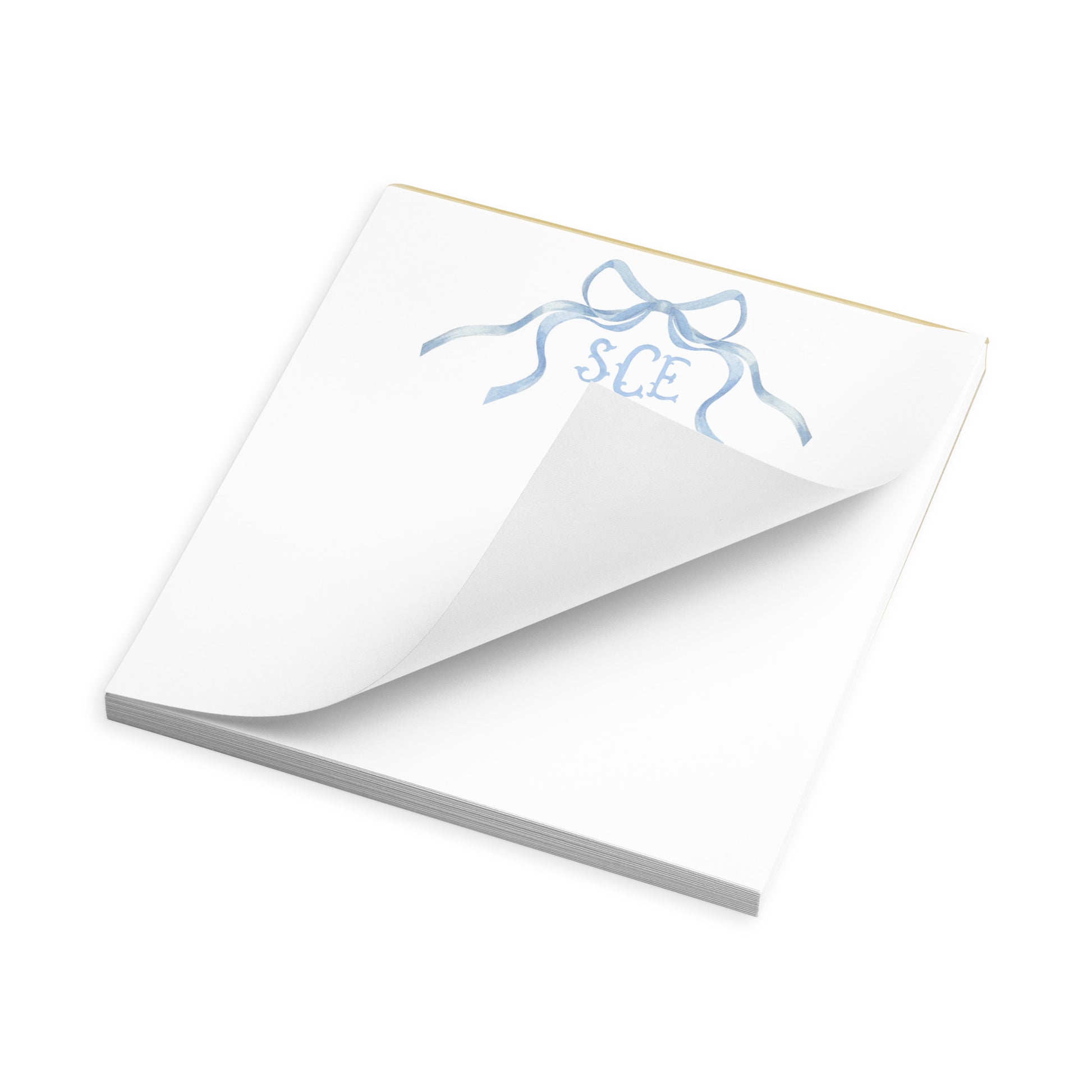 Custom Monogram Bow Notepad (2 Sizes) - Sorelle Gifts
