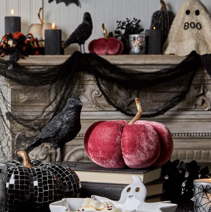 Pink Hues Plush Velvet Pumpkins