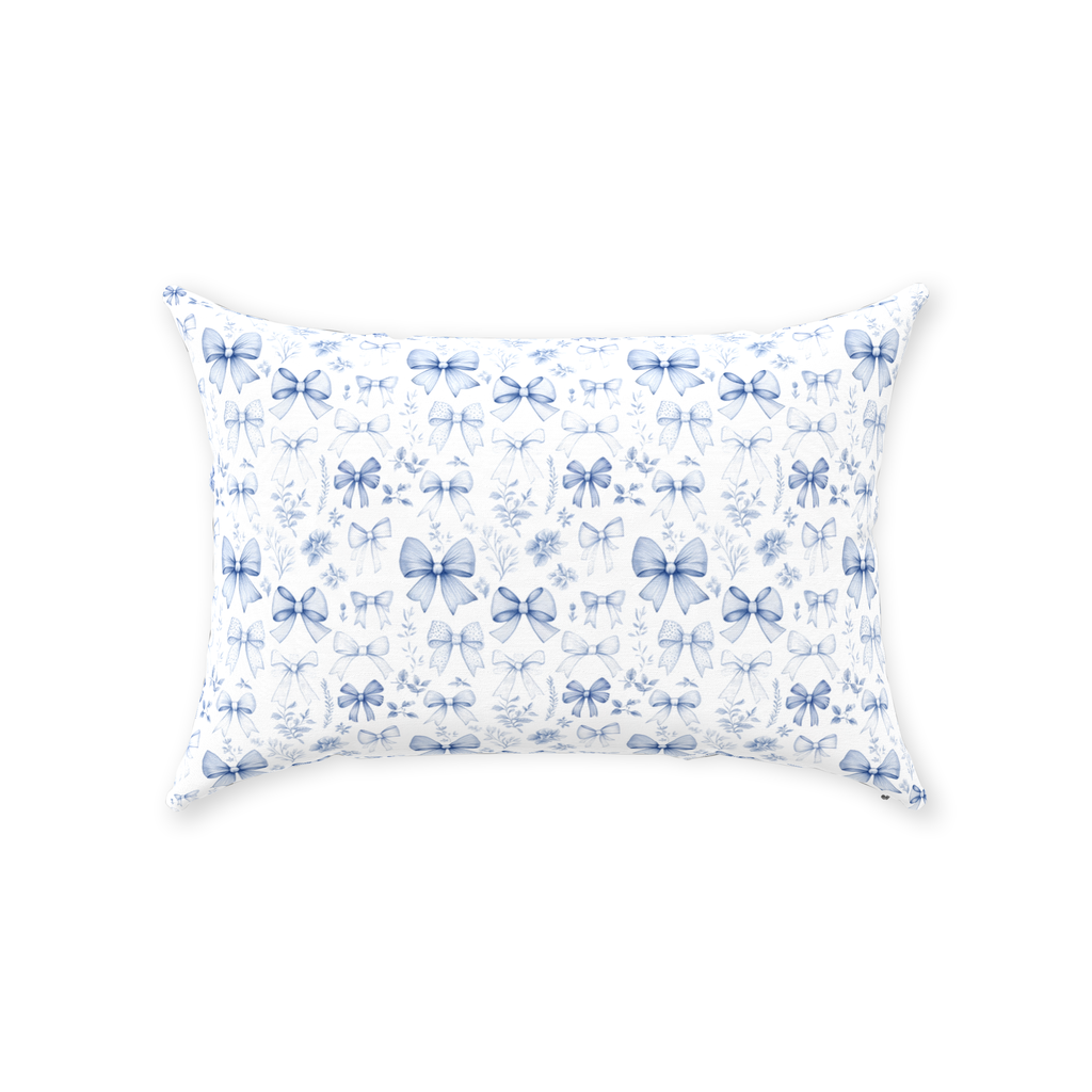 Blue Bow Belle Throw Pillow - Sorelle Gifts
