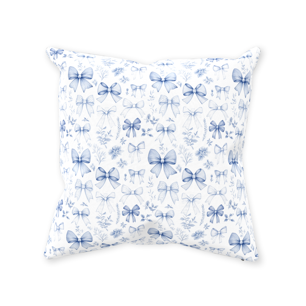Blue Bow Belle Throw Pillow - Sorelle Gifts