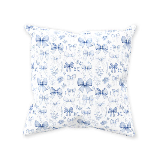 Blue Bow Belle Throw Pillow - Sorelle Gifts