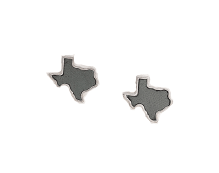 State Of Texas Real Leather Stud Earrings - Texas Leather Stud Earrings