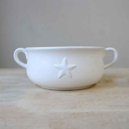 Texas White Double Handle Bowl - Sorelle Gifts