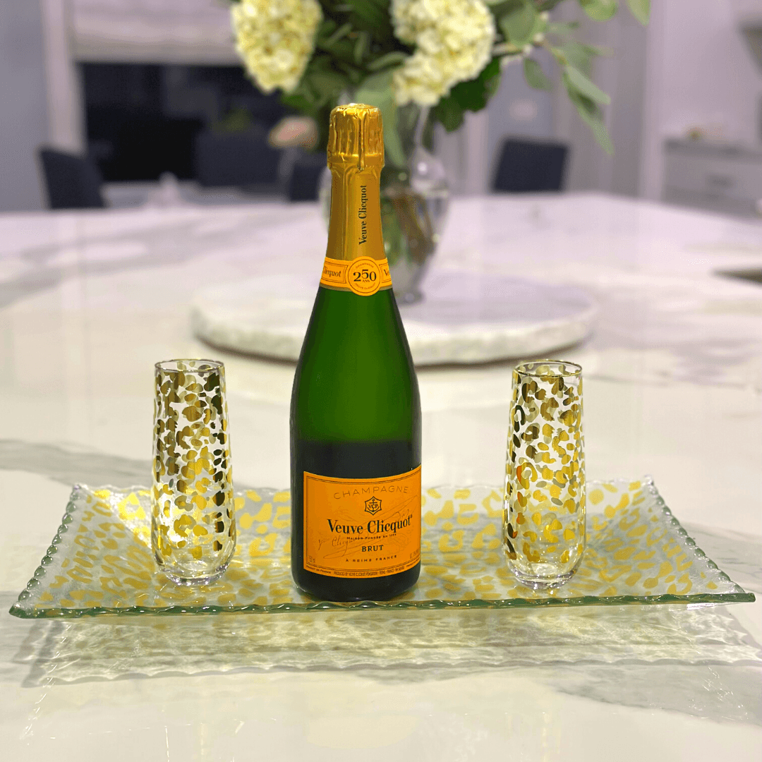 Stemless Gold Leopard Champagne Glass - 8oz for Every Occasion