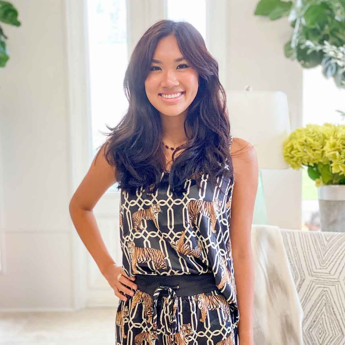 Tiger Trellis Pajama Pants Set