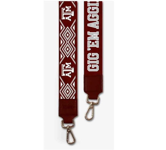 University 2" Crossbody Reversible Patterned Straps - multiple options