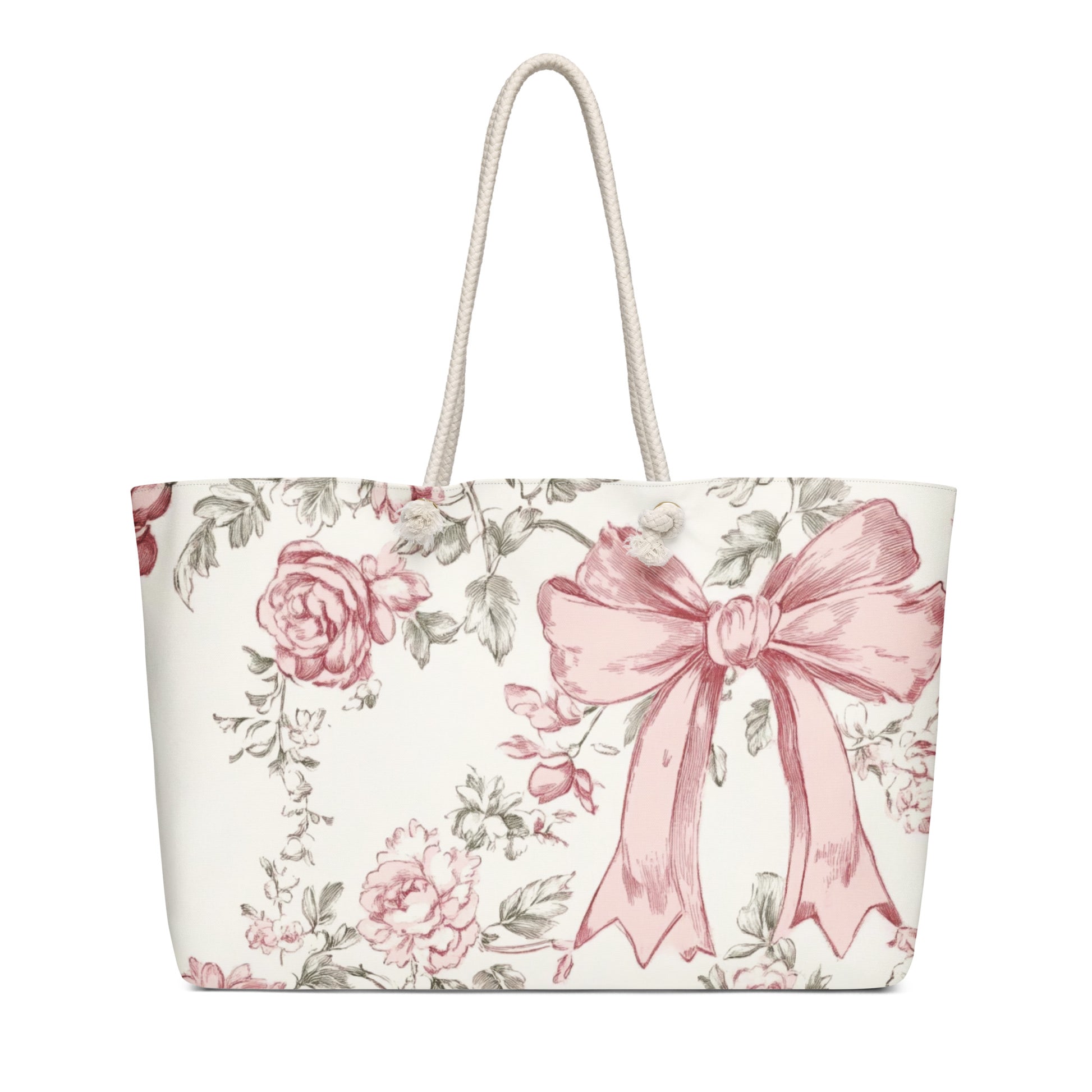 Bows & Blooms Oversized Weekender Bag - Sorelle Gifts