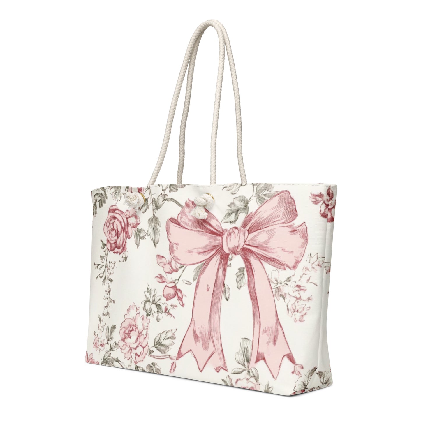Bows & Blooms Oversized Weekender Bag - Sorelle Gifts