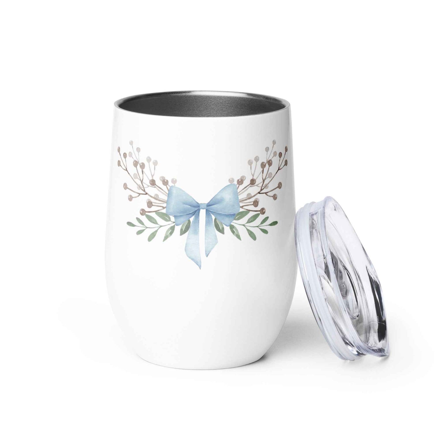 Country Chic Bow Wine Tumbler for Stylish Sipping