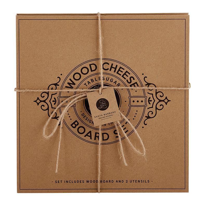 Wood Cheese Board Boxed Gift Set - Sorelle Gifts