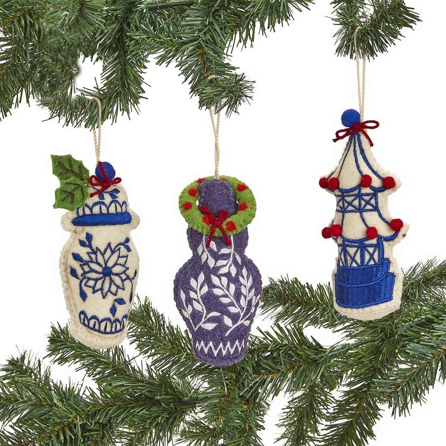 Chinoiserie Christmas Ornaments/Gift Toppers - multiple styles