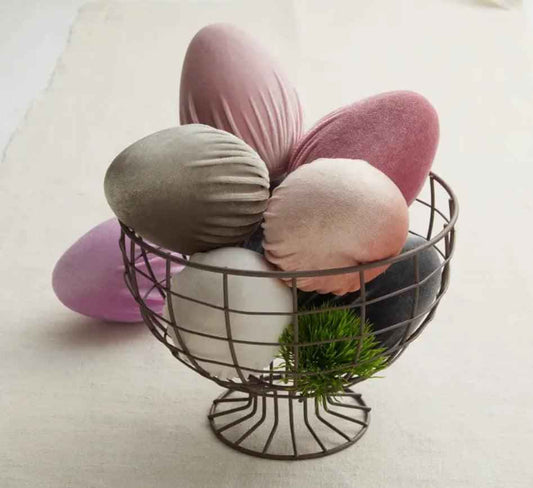 Handmade Velvet Eggs - Unique Artisan Decor for Your Home