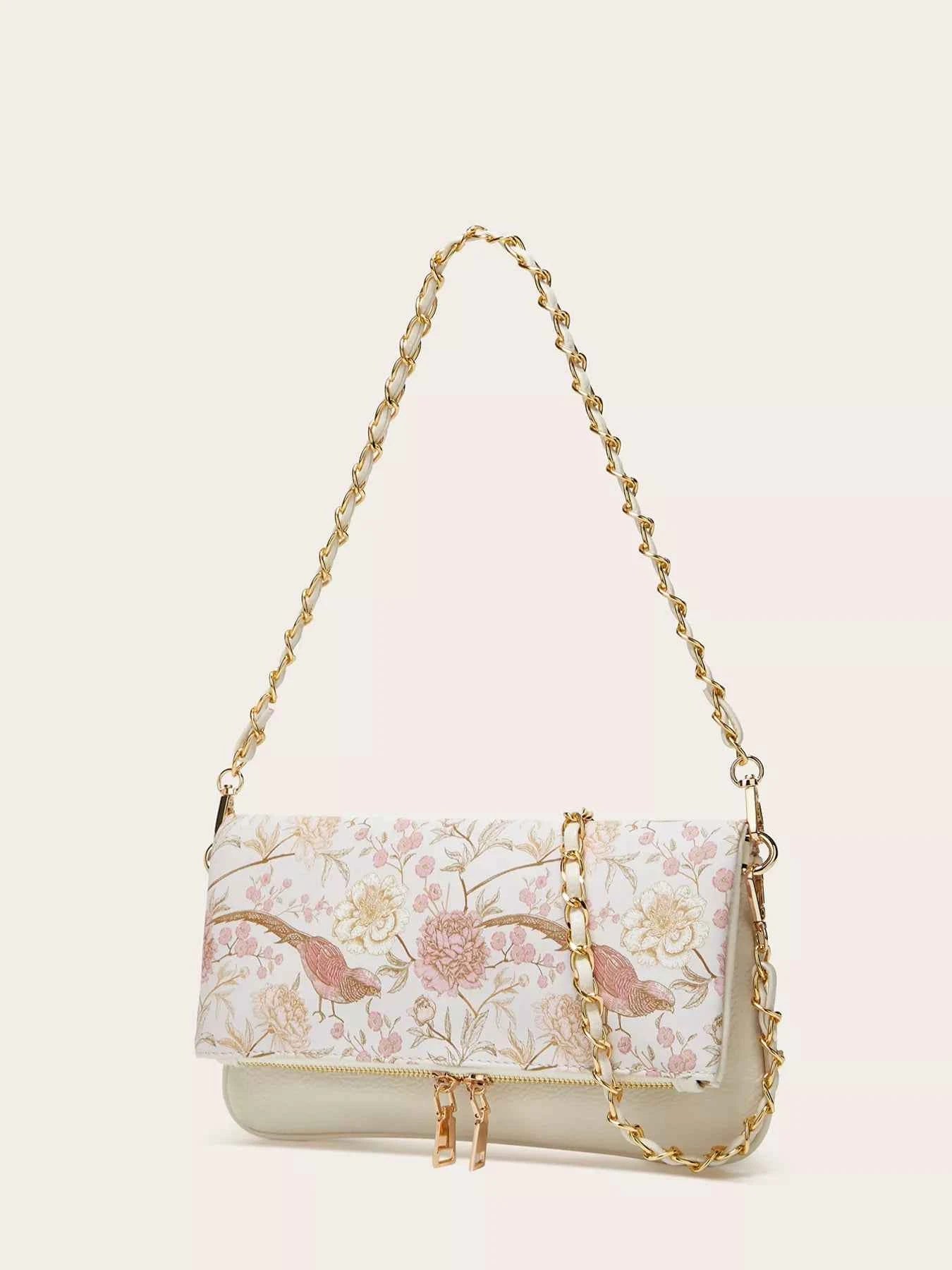 Floral Chain Shoulder Bag
