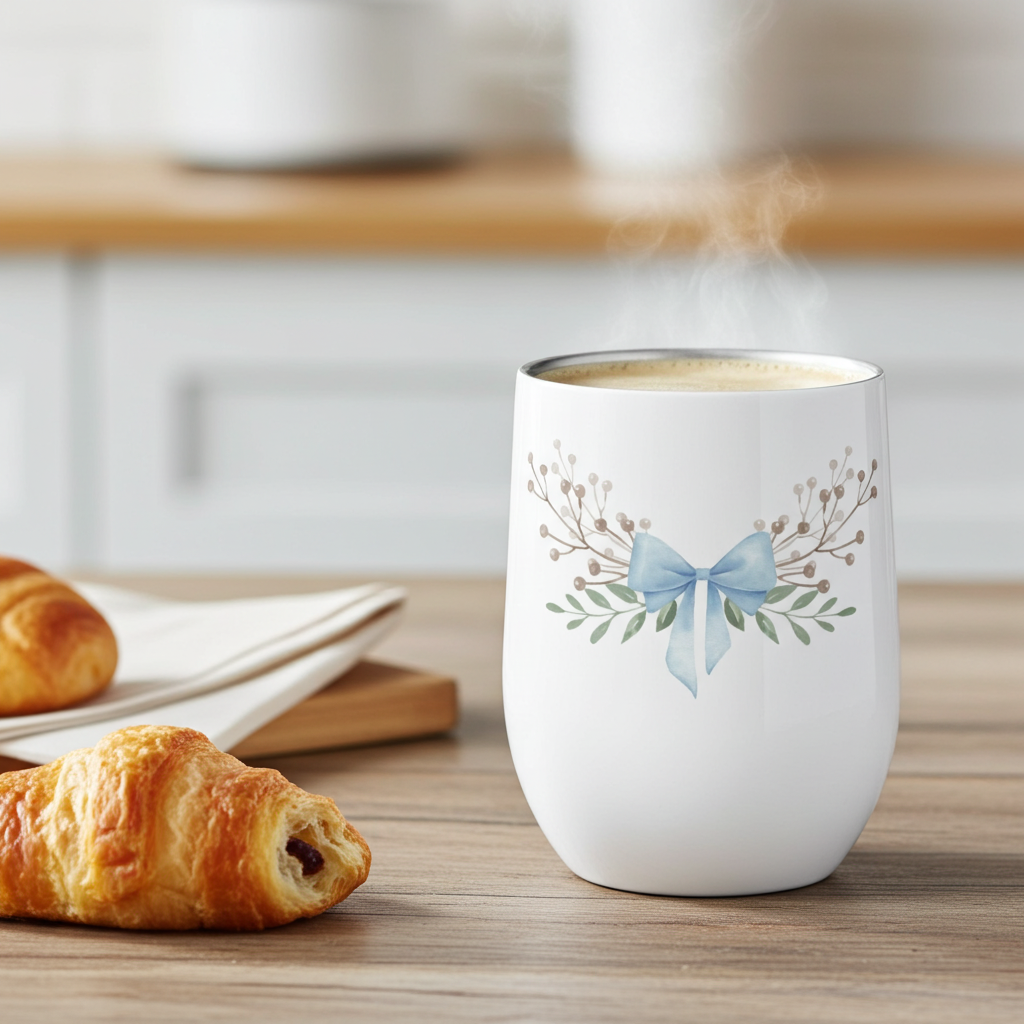 Country Chic Bow Wine Tumbler - Sorelle Gifts