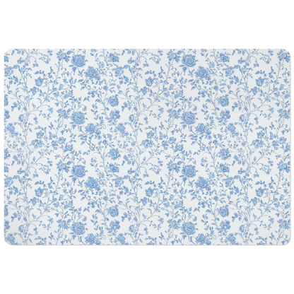 Tailored for Tails: Toile Treasures Pet Mat - Blue for Stylish Pet Comfort