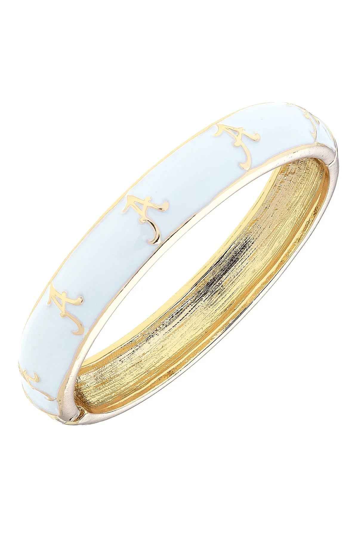 Alabama Crimson Tide Sculpted Enamel Logo Hinge Bangle