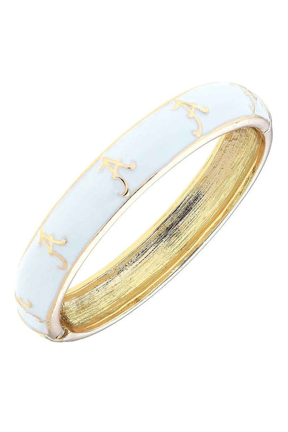 Alabama Crimson Tide Sculpted Enamel Logo Hinge Bangle