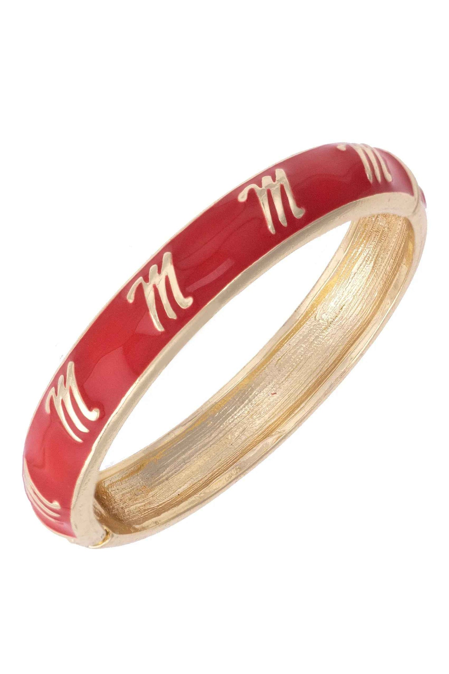 Ole Miss Rebels Sculpted Enamel Logo Hinge Bangle in Red