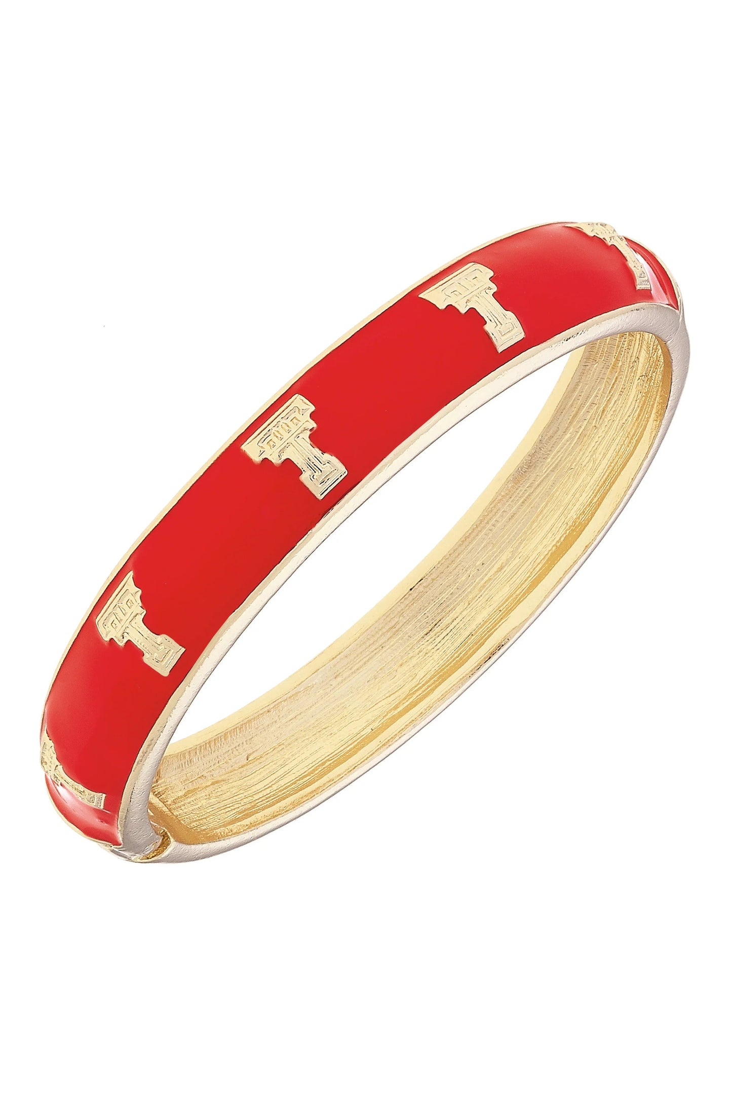 Texas Tech Red Raiders Sculpted Enamel Logo Bangle in Red