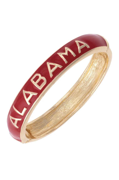 Alabama Crimson Tide Sculpted Enamel Hinge Bangle