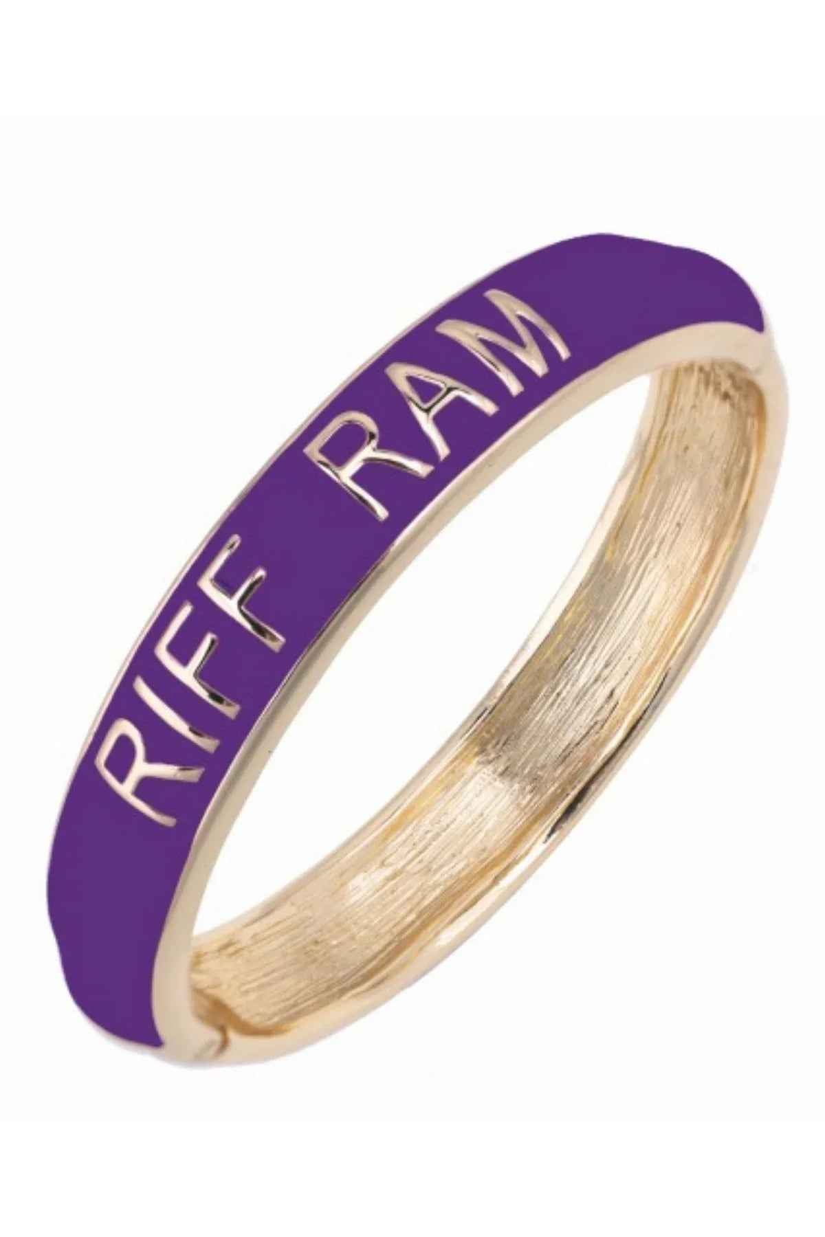 TCU Horned Frogs Sculpted Enamel Hinge Bangle in Purple