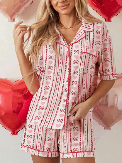 Romance Ribbon Heart Pajama Set