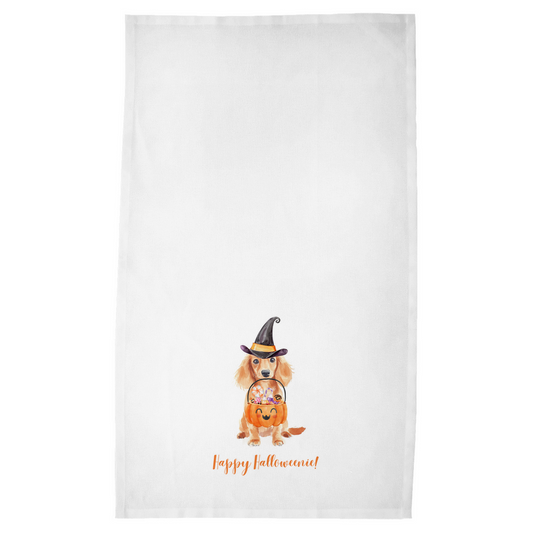 Happy Halloweenie Dachshund Tea Towel - Sorelle Gifts